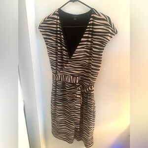 New zebra print wrap dress